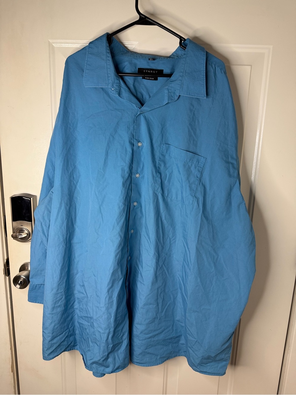 22 35/36  Men's Light Blue Button-Up Overshirt